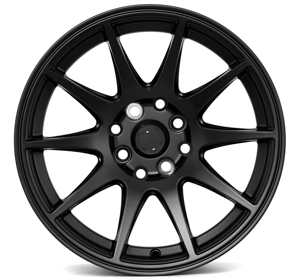 E024 Satin Black 15x8.0 ET25 4.100.114 - Square Set (4 Wheels)