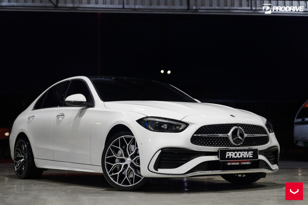 22" Vossen HF2 Brushed Gloss Black 5x114.3 ( Square Setup ) ( Set of 4 )