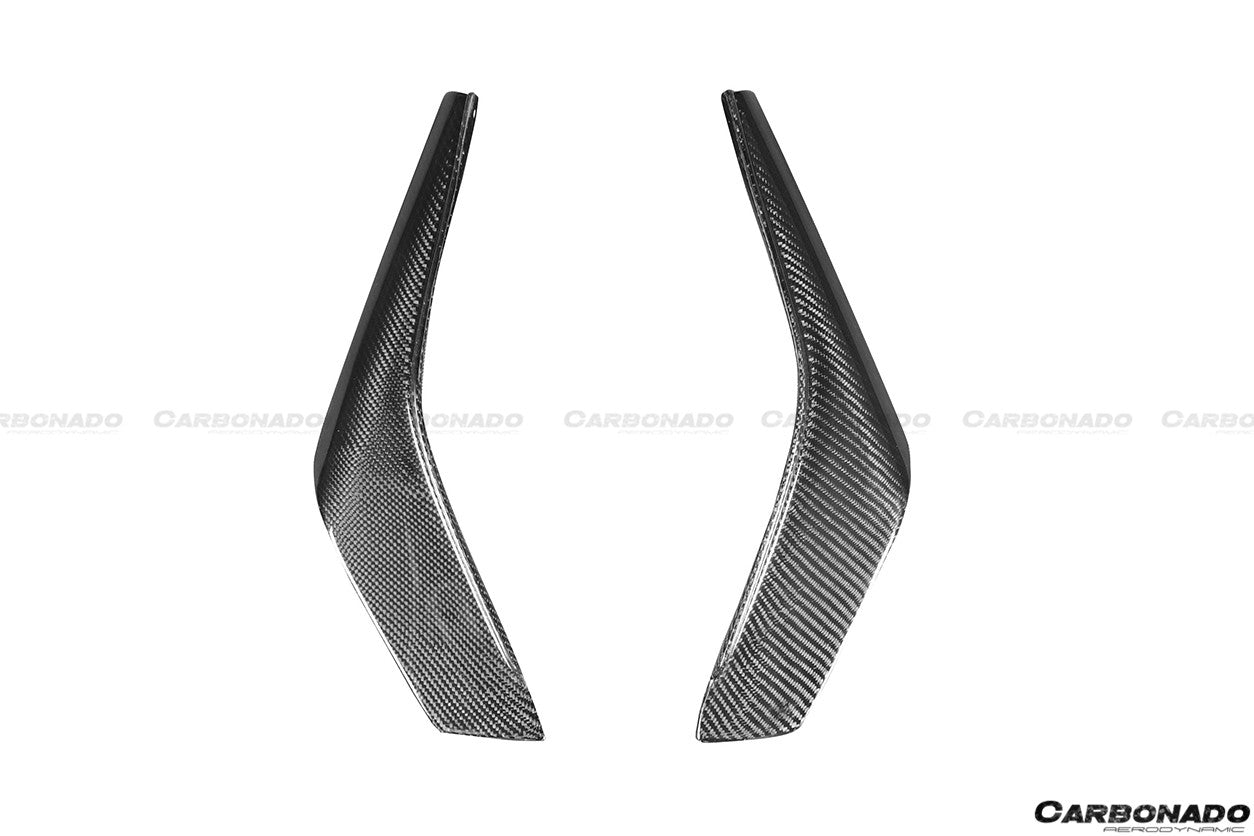 2012-2016 Nissan GTR R35 DBA Mines Style Carbon Fiber Front Canards - Carbonado