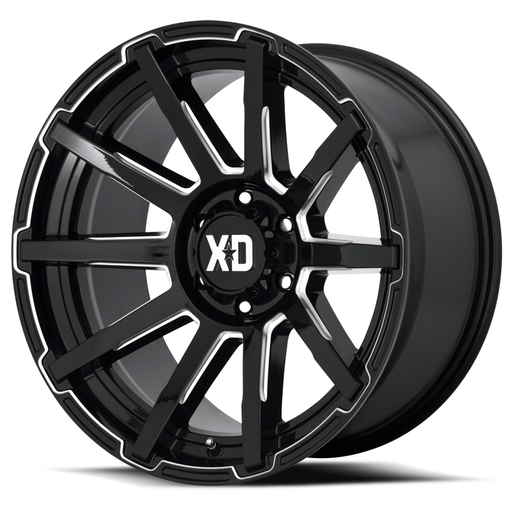 XD Series Wheels Outbreak XD847 GB-M 22x10 -18 5x127mm 71.5mm Gloss Black Milled