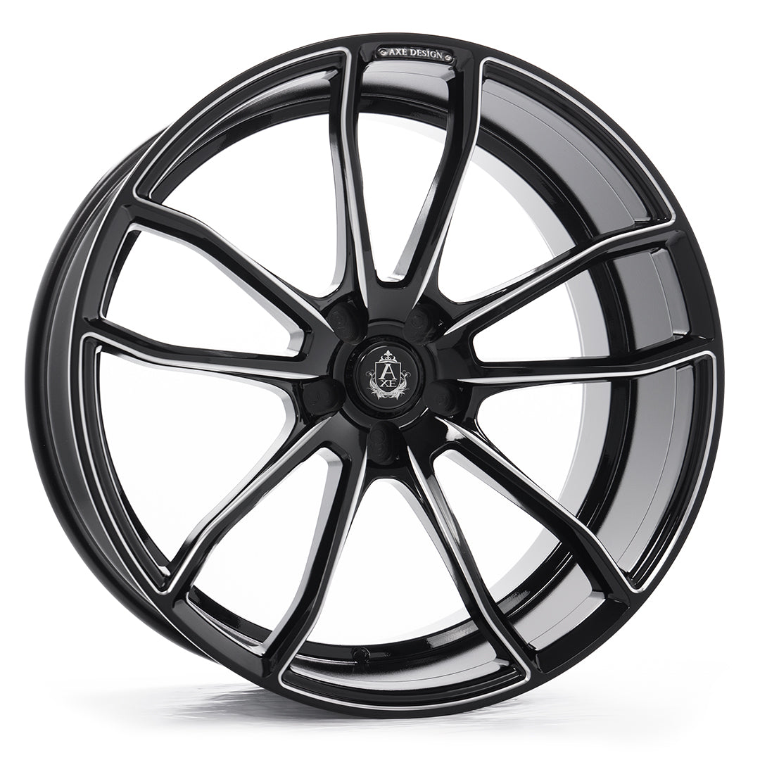 AXE WHEELS EX33 GLOSS BLACK 22x9 ET35 5x114 (Square Set of 4)