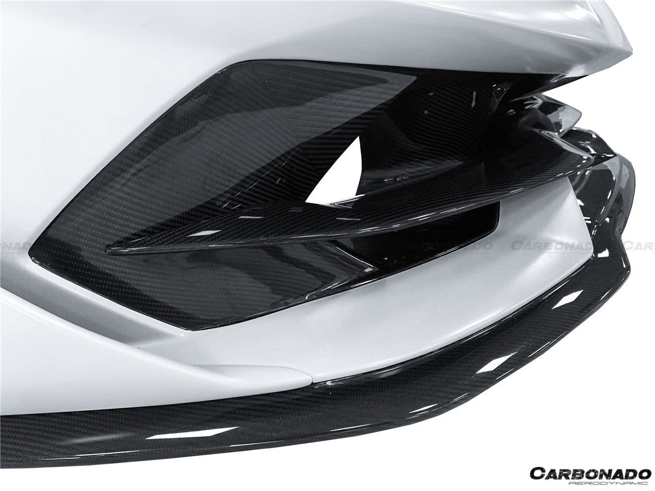 2011-2021 Lamborghini Aventador LP700 LP740 LP750 Coupe/Roadster SVJ Style Part Dry Carbon Fiber Front Bumper - Carbonado