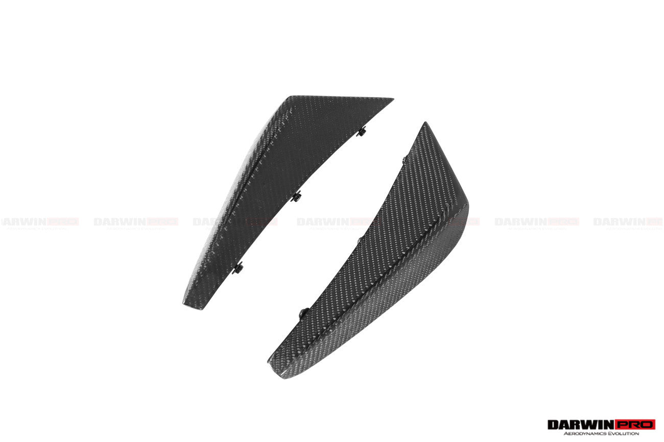 2019-2022 Lamborghini Huracan EVO 4WD ONLY BKSS Style Carbon Front Bumper Canards - DarwinPRO Aerodynamics