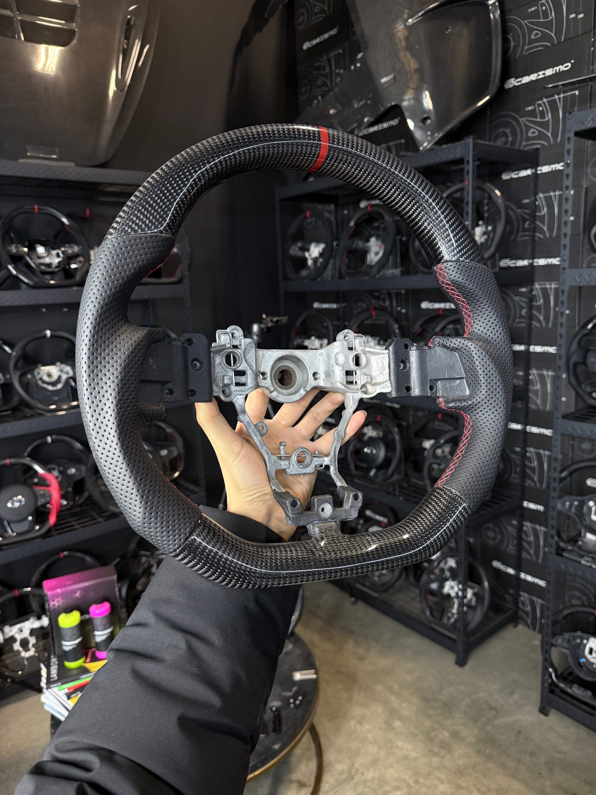 Carismo Steering Wheel For Subaru WRX / STI (VA) - Sport - Gloss Carbon - Perforated Leather