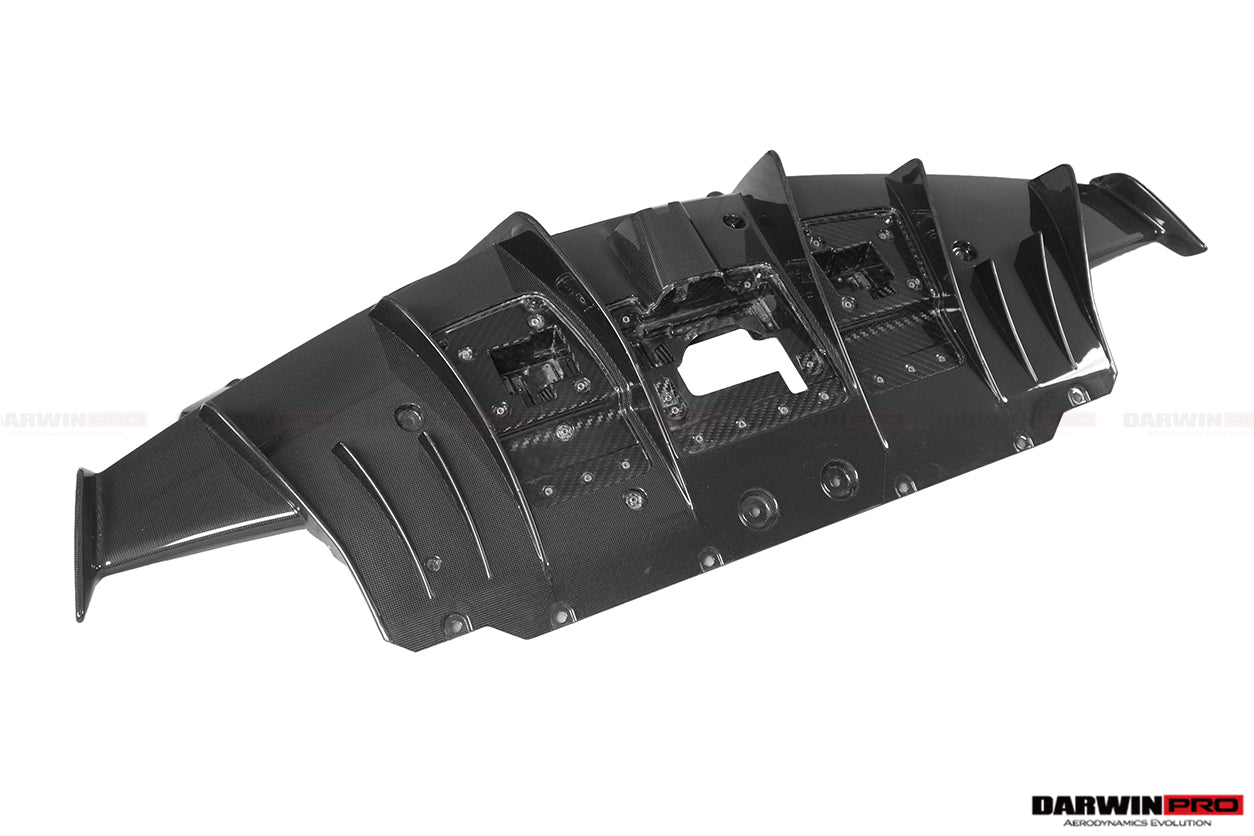 2018-2022 Ferrari 488 Pista Carbon Fiber Rear Diffuser - DarwinPRO Aerodynamics