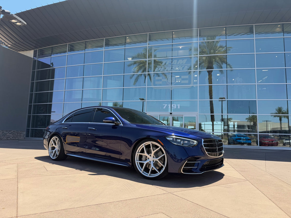 Mercedes-Benz-S Class-22β³-Astra 5-Machined Silver β Gianelle ASTRA 5 wheels on vehicle