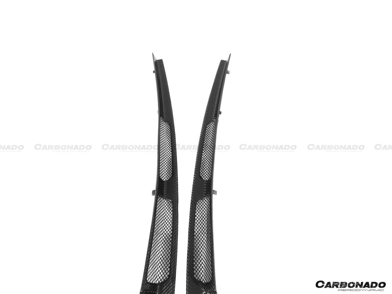 2017-2022 McLaren 720s Carbon Fiber Engine Hood Side Air Intake Vents 6pcs - Carbonado Aero