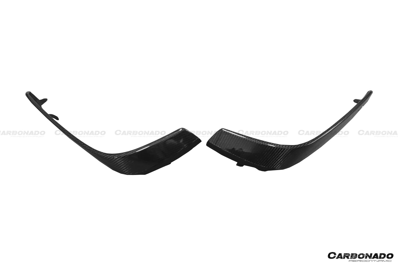 2015-2021 Mercedes Benz W205 C63 S AMG Sedan Coupe Carbon Fiber Front Bumper Canards