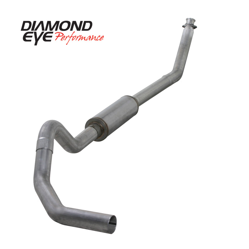 Diamond Eye KIT 4in Turbo Back MFLR RPLCMENT PIPE SGL AL: 98.5 - 02 DODGE CUMMINS 5.9L