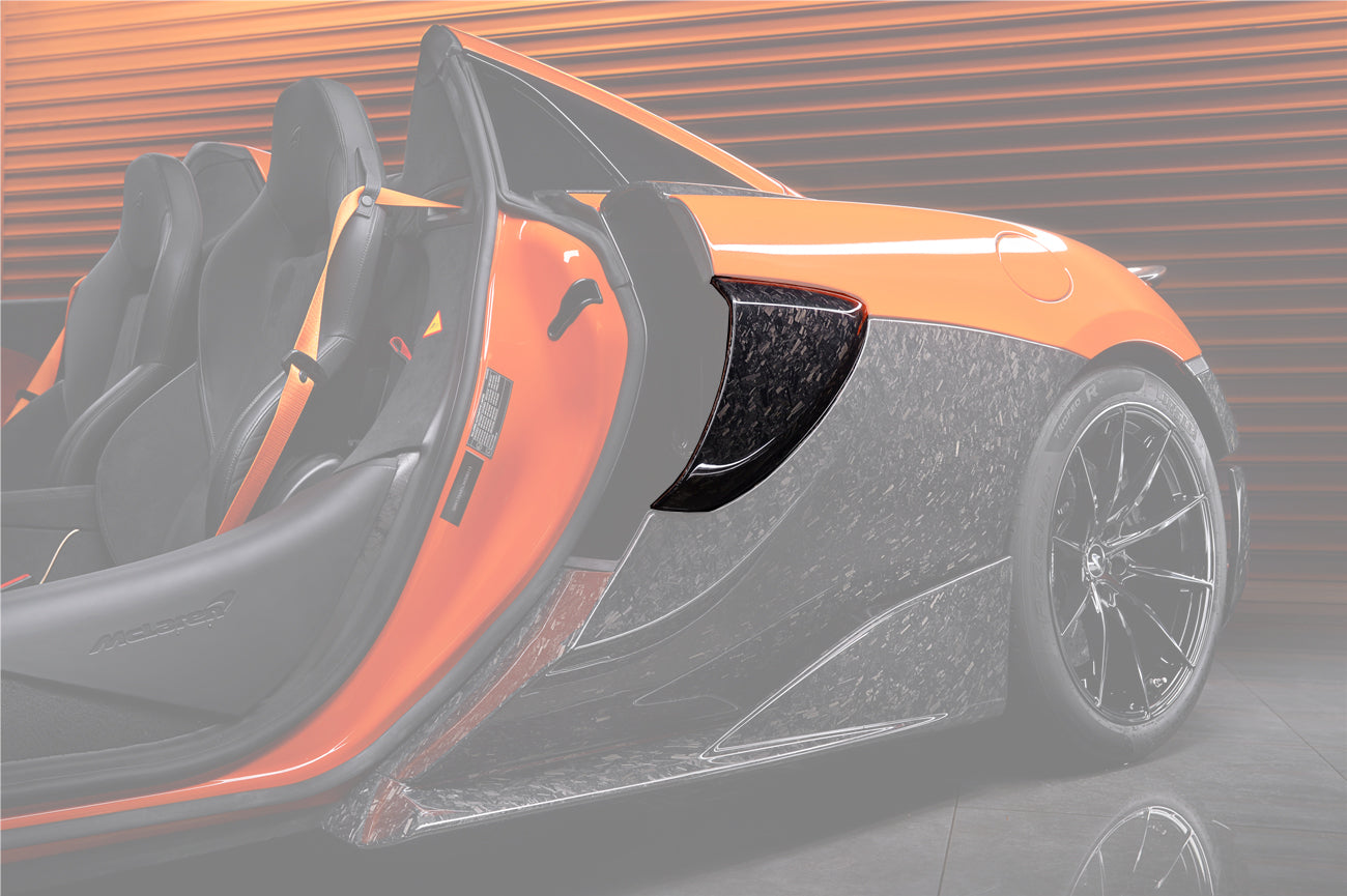 2018-2021 McLaren 600lt Carbon Fiber Quarter Panel Side Scoops - DarwinPRO Aerodynamics