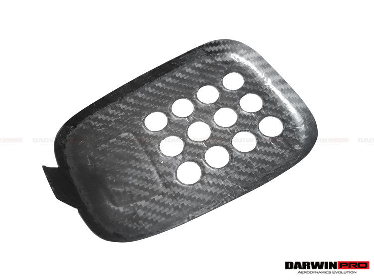 2015-2020 Ferrari 488 GTB/Spyder Dry Carbon Fiber Rear Black Light Cover - DarwinPRO Aerodynamics