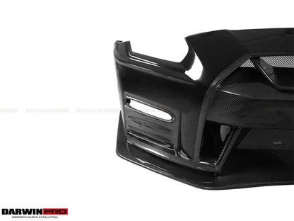 2017-2022 Nissan GTR R35 EBA NSM Style Partial Carbon Fiber Front Bumper - DarwinPRO Aerodynamics