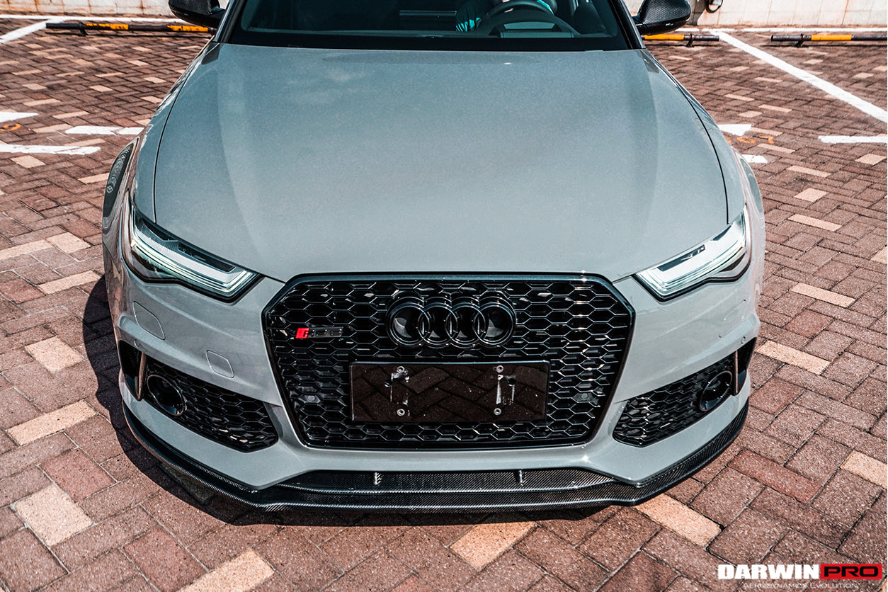 2013-2018 Audi RS6 Avant Carbon Fiber Carbon Fiber Front Lip - DarwinPRO Aerodynamics