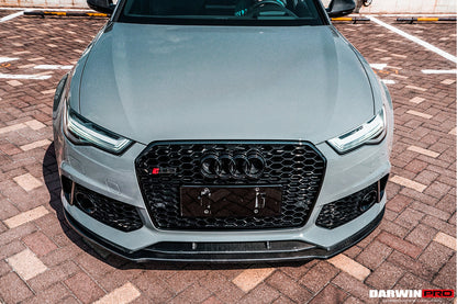 2013-2018 Audi RS6 Avant Carbon Fiber Carbon Fiber Front Lip - DarwinPRO Aerodynamics