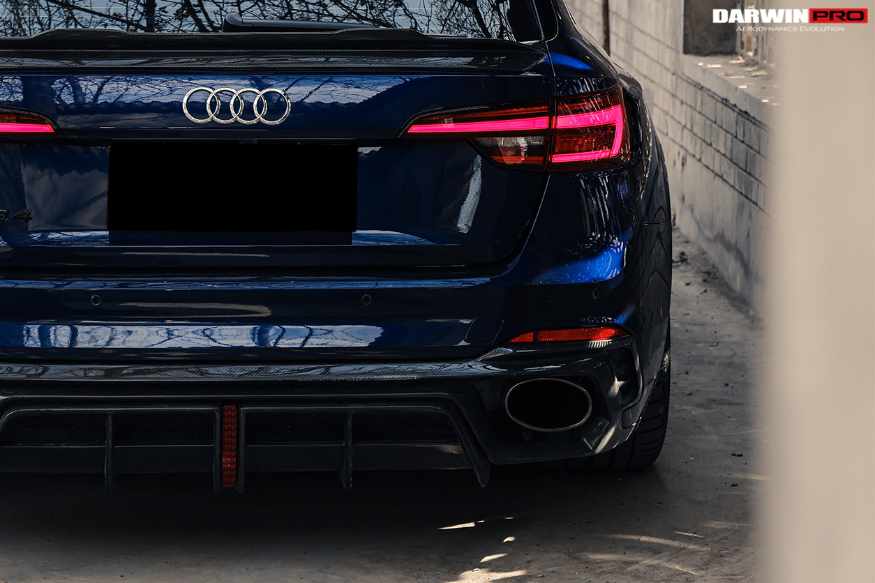 2017-2022 Audi RS4 B9 BKSS Style Rear Diffuser w/ Caps - DarwinPRO Aerodynamics