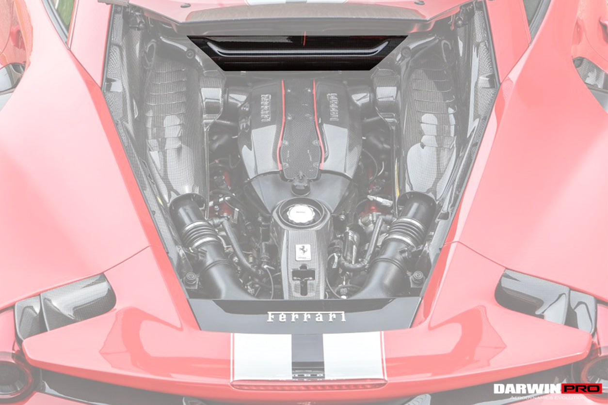 2015-2022 Ferrari 488 GTB/488 PISTA/F8 Dry Carbon Fiber Inner Underscreen panel Replacemnt - DarwinPRO Aerodynamics