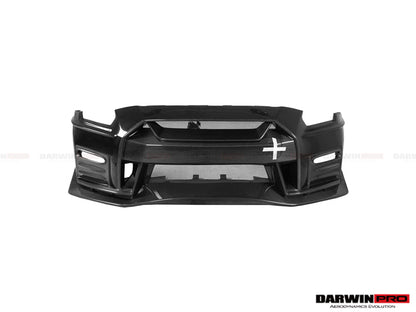 2017-2022 Nissan GTR R35 EBA NSM Style Partial Carbon Fiber Front Bumper - DarwinPRO Aerodynamics