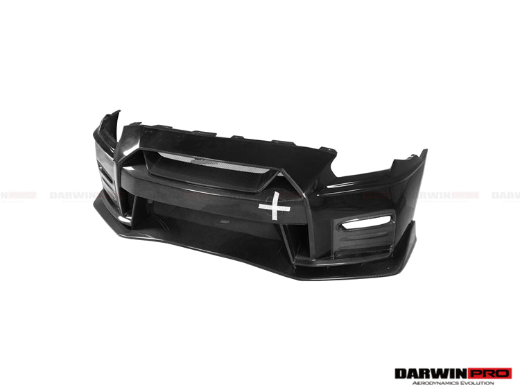 2017-2022 Nissan GTR R35 EBA NSM Style Partial Carbon Fiber Front Bumper - DarwinPRO Aerodynamics