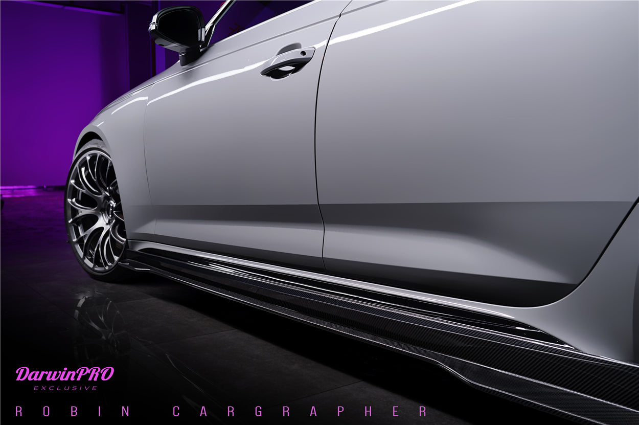 2017-2022 Audi RS4 B9 BKSS Style Side Skirts Under Board - DarwinPRO Aerodynamics