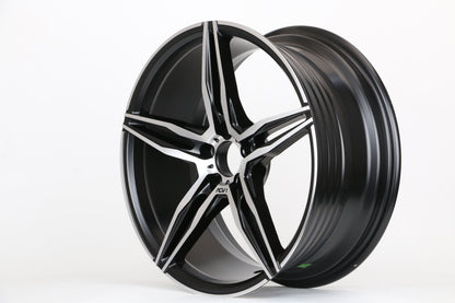 E006 Satin Black Machined Face 18x8 ET35 5.108 – (Square Set of 4)