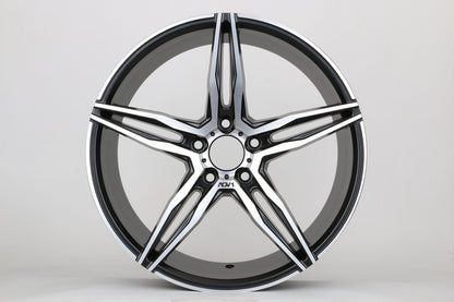 E006 Satin Black Machined Face 18x8 ET35 5.108 – (Square Set of 4)