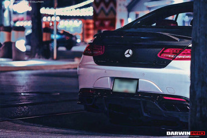 2014-2021 Mercedes Benz C217 S63/S65 AMG Coupe Carbon Fiber Rear Bumper Caps - DarwinPRO Aerodynamics