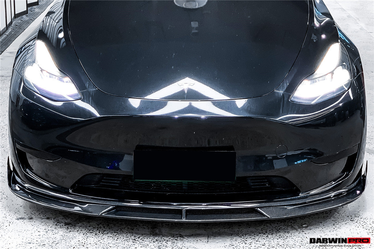2020-2023 Tesla Model Y IMP Performance Carbon Fiber Front Lip - DarwinPRO Aerodynamics