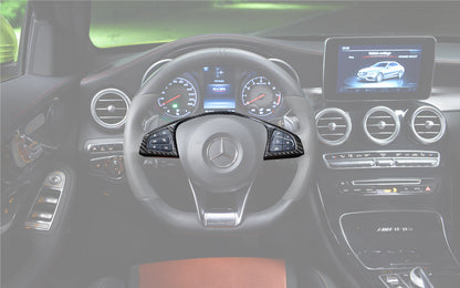 2015-2021 Mercedes Benz W205 C63 AMG Carbon Fiber Interior Steering wheel Trim - DarwinPRO Aerodynamics