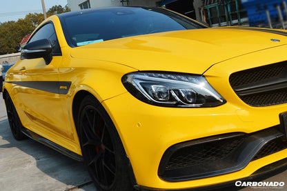 2015-2021 Mercedes Benz W205 C63/S AMG Coupe BKSS Style Carbon Fiber Front Lip - Carbonado Aero