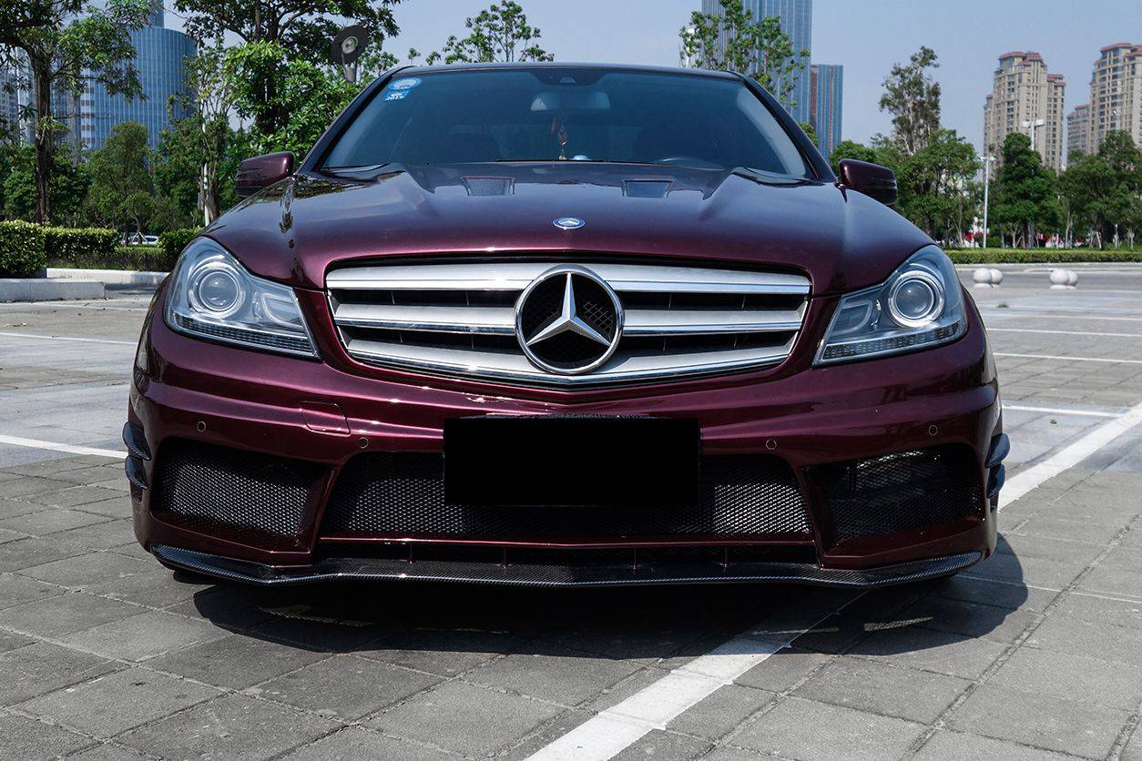 2012-2014 Mercedes Benz C Class W204 P Style Front Bumper - Carbonado