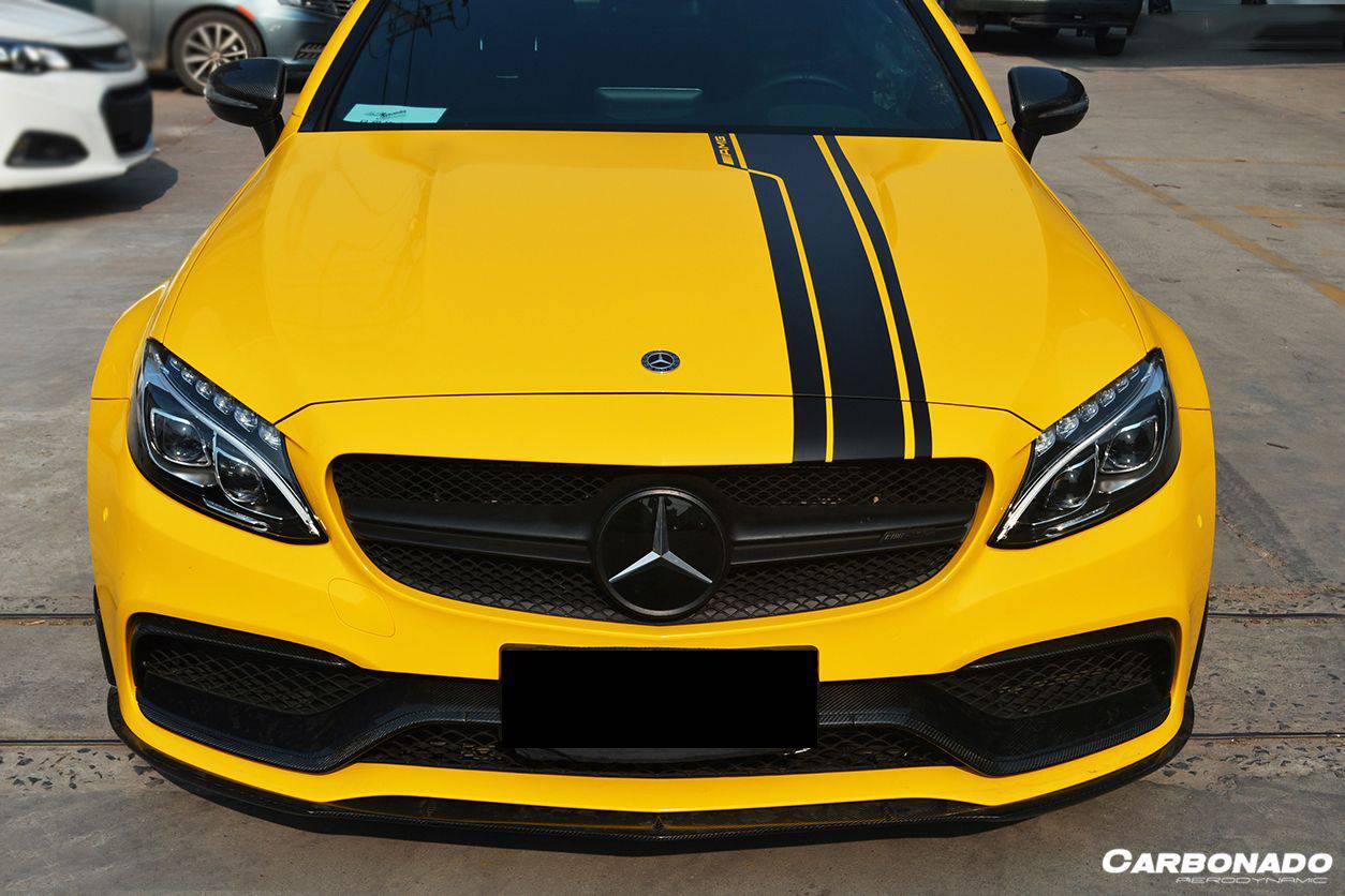 2015-2021 Mercedes Benz W205 C63/S AMG Coupe BKSS Style Carbon Fiber Front Lip - Carbonado Aero