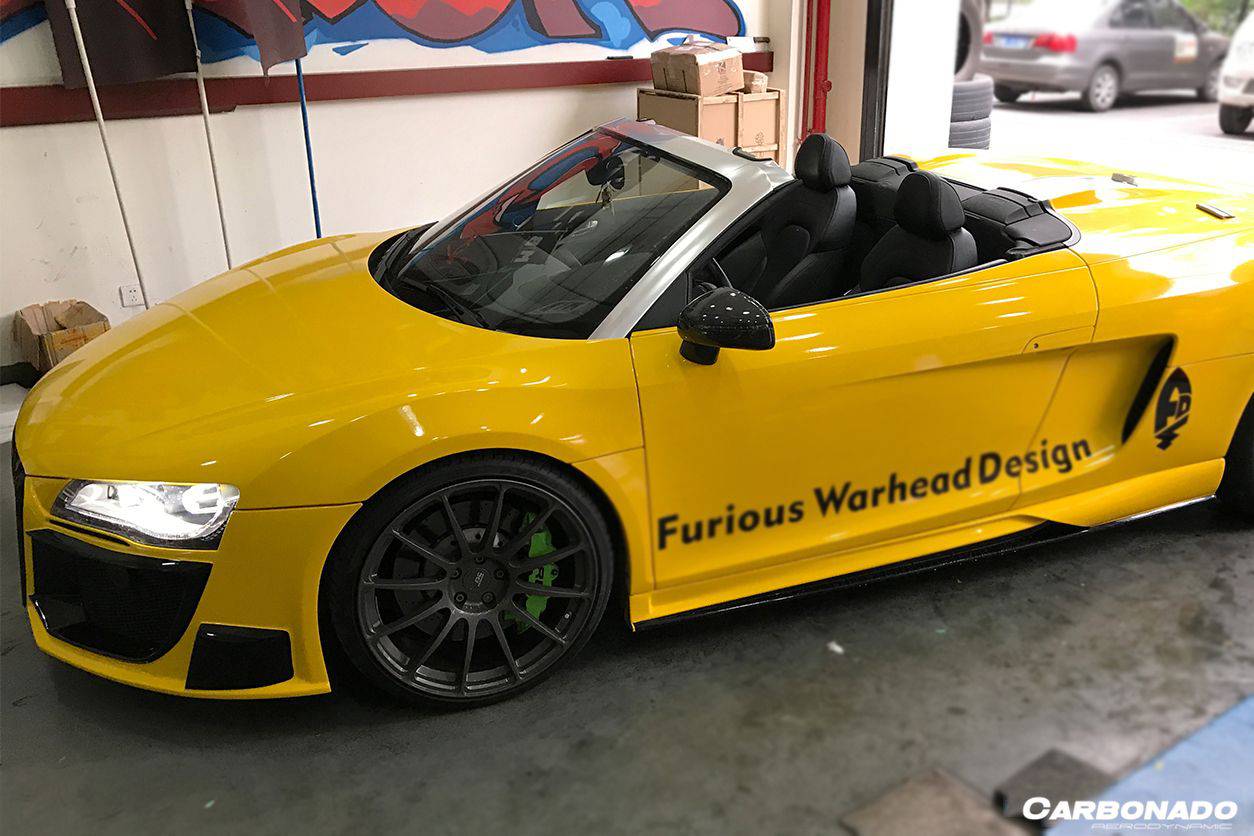 2006-2015 Audi R8 Coupe/Spyder DPGT Style Side Skirts - Carbonado