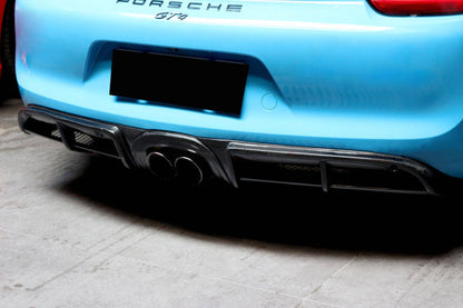 2012-2016 Porsche 981 Boxster/Cayman GT4 Style Rear Diffuser - Carbonado