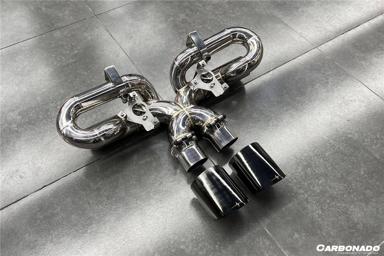 2019-2023 Porsche 911 992 Carrera/S/4/4S/Targa/Cabriolet Exhaust (for GT3 Style Bumper) - Carbonado Aero
