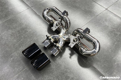 2019-2023 Porsche 911 992 Carrera/S/4/4S/Targa/Cabriolet Exhaust (for GT3 Style Bumper) - Carbonado Aero