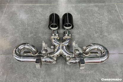 2019-2023 Porsche 911 992 Carrera/S/4/4S/Targa/Cabriolet Exhaust (for GT3 Style Bumper) - Carbonado Aero
