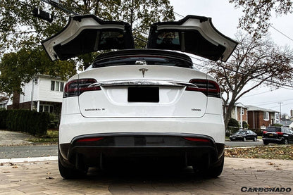 2019-2021 Tesla Model X SUV RZS Style Carbon Fiber Rear Diffuser - Carbonado Aero