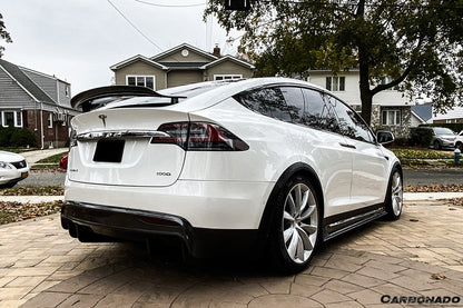 2019-2021 Tesla Model X SUV RZS Style Carbon Fiber Rear Diffuser - Carbonado Aero