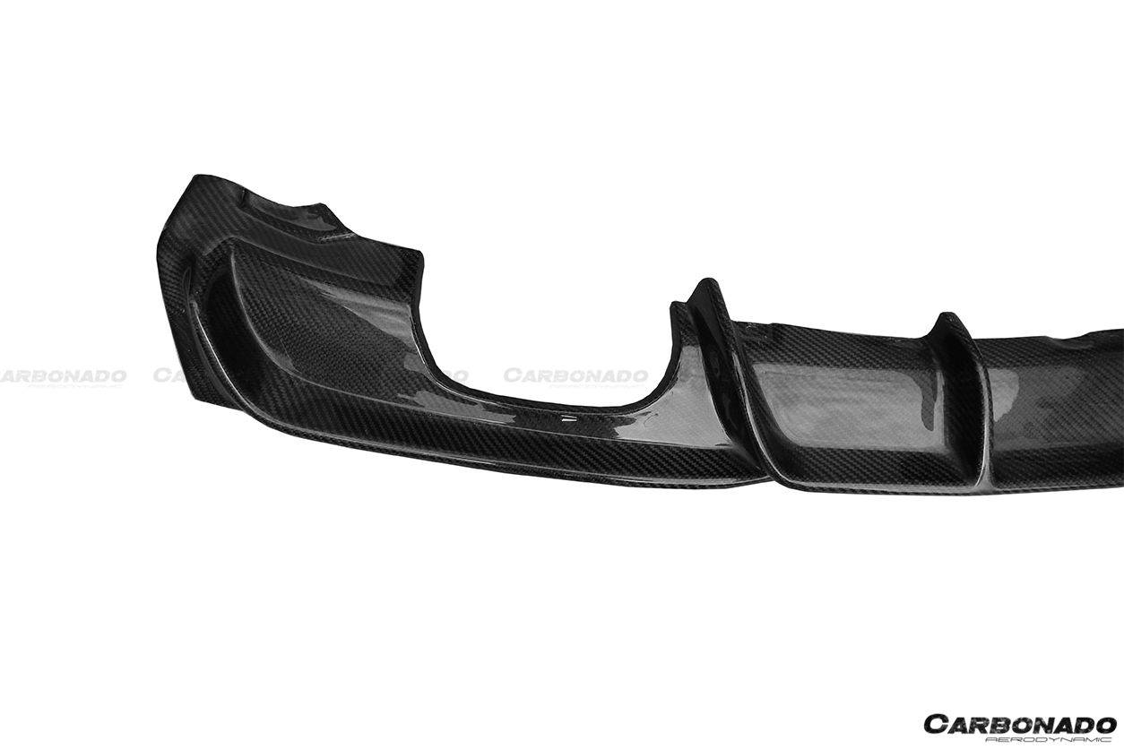 2013-2019 BMW 3 Series F30 F35 MP Style Carbon Fiber Qual Exhaust Rear Lip (For M-Tech Only) - Carbonado Aero