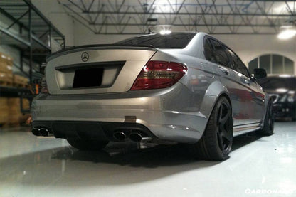 2008-2011 Mercedes Benz W204 C63 AMG AK STYLE CARBON FIBER DIFFUSER - Carbonado Aero