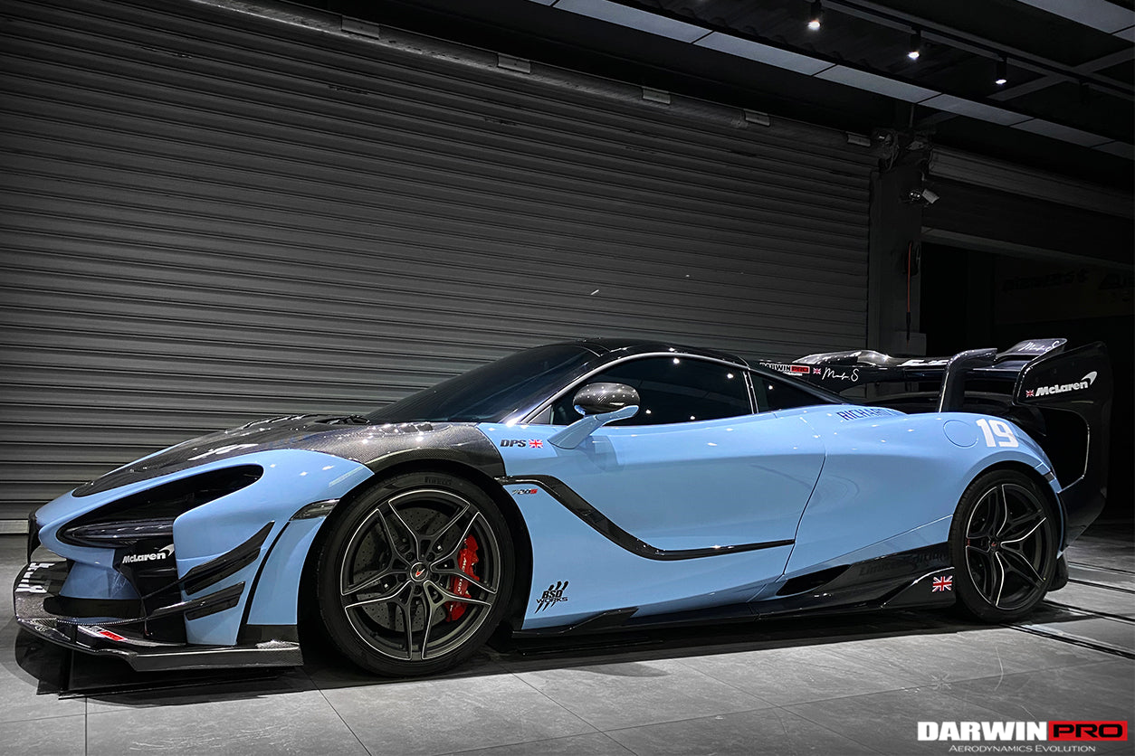 2017-2021 McLaren 720s Se²NWB Style Carbon Fiber Side Skirts - DarwinPRO Aerodynamics