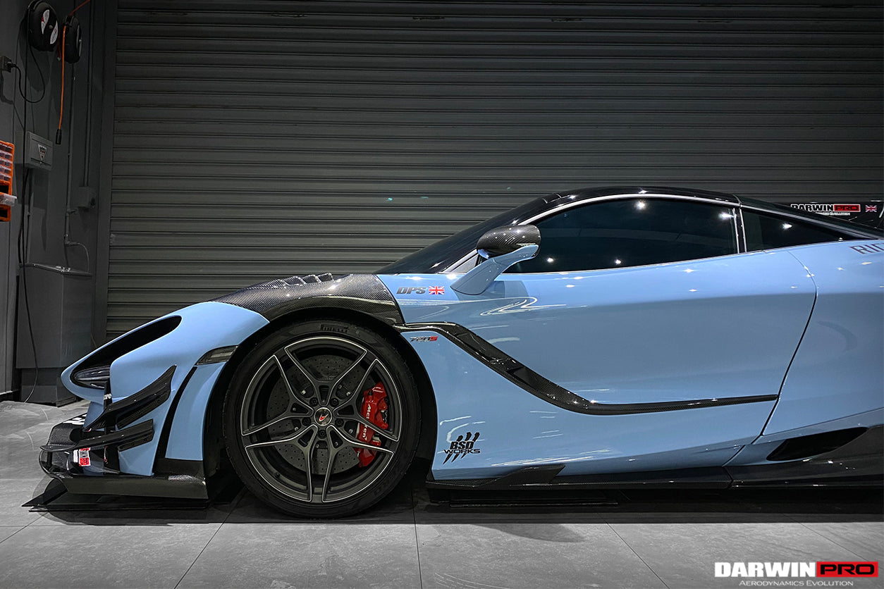 2017-2021 McLaren 720s Se²NWB Style Carbon Fiber Side Door Trims - DarwinPRO Aerodynamics