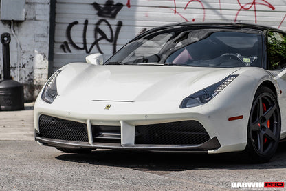 2015-2020 Ferrari 488 GTB/Spyder Carbon Fiber Front Lip - DarwinPRO Aerodynamics
