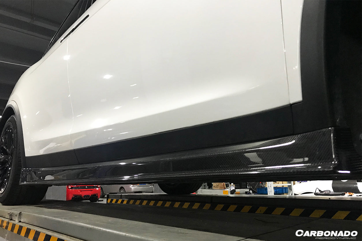2016-2021 Tesla X SUV RZS Style Carbon Fiber Side Skirts - Carbonado