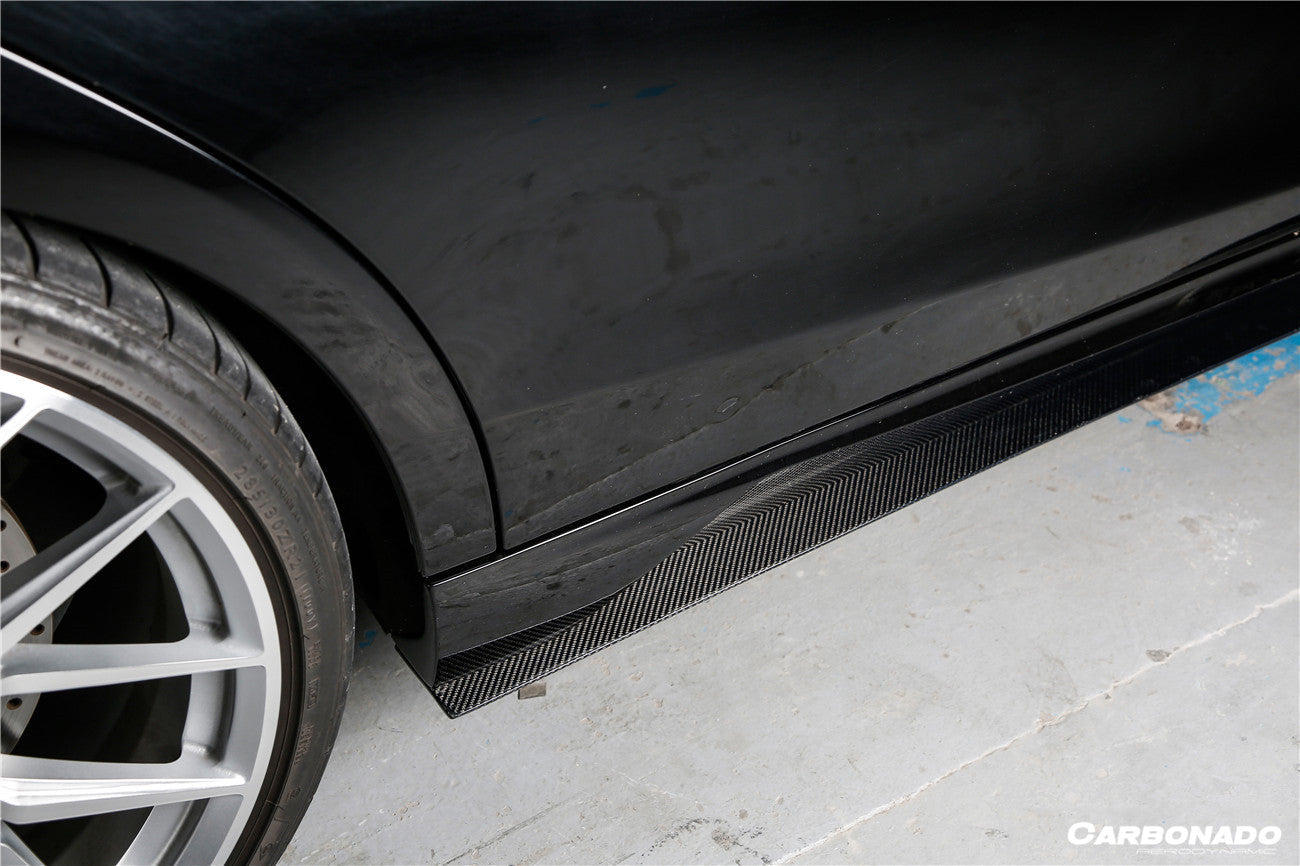 2017-2020 Mercedes Benz S63 W222 Sedan MSY Style Side Skirts - Carbonado