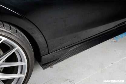 2017-2020 Mercedes Benz S63 W222 Sedan MSY Style Side Skirts - Carbonado