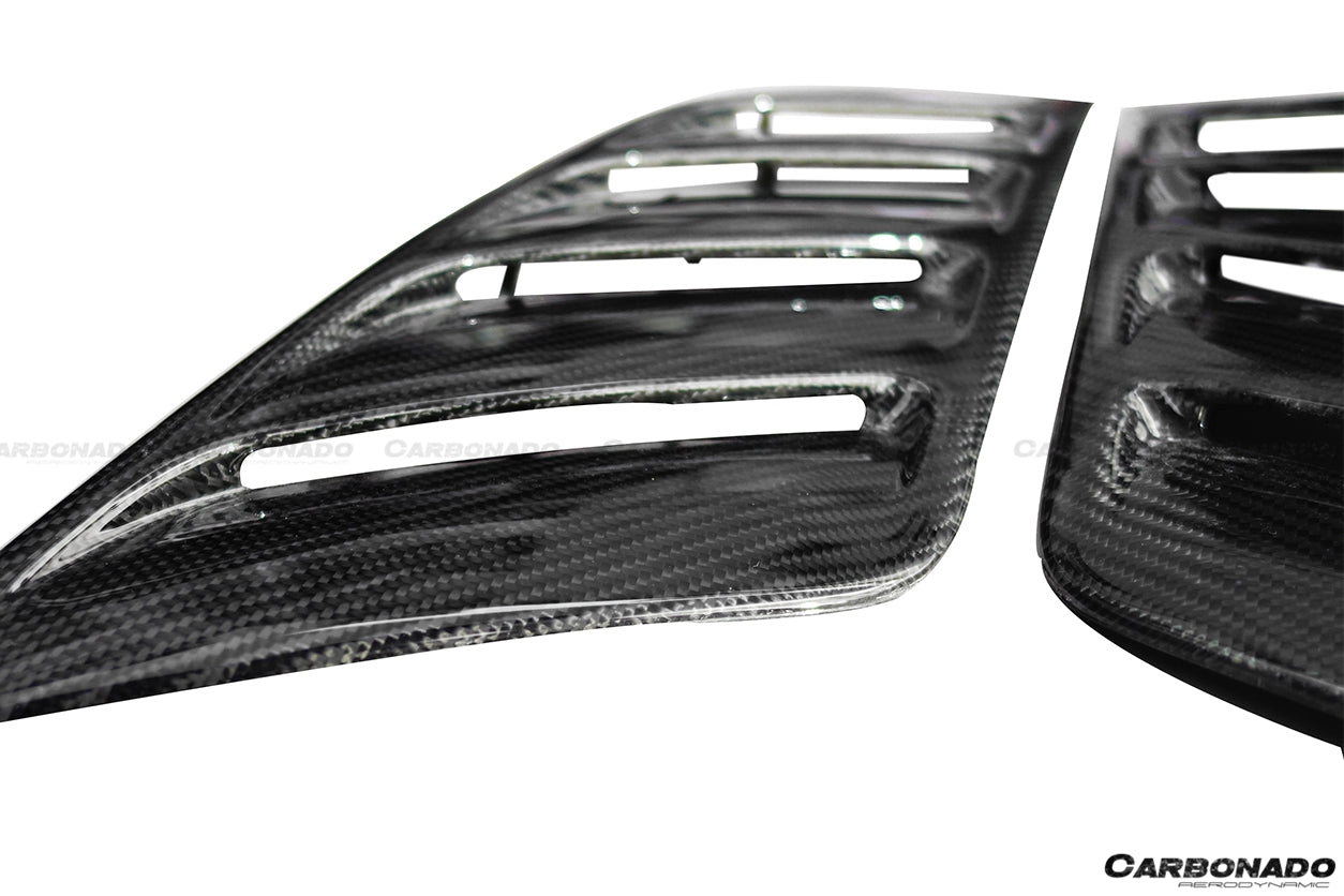 2014-2017 Ford Mustang Rsh Style Carbon Fiber Heat Extractors Hood Scoops - Carbonado