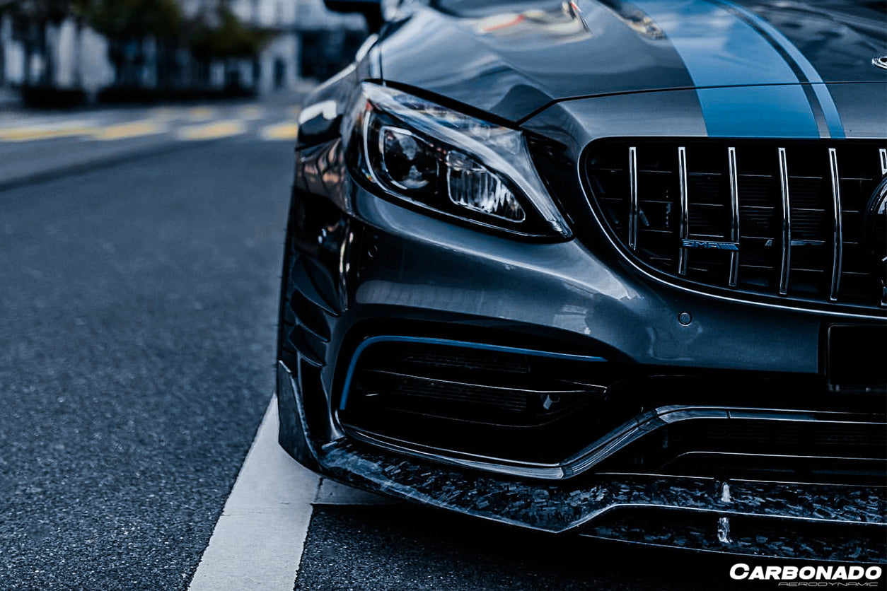 2015-2018 Mercedes Benz W205 C63/S AMG Coupe BR Style Front Lip - Carbonado