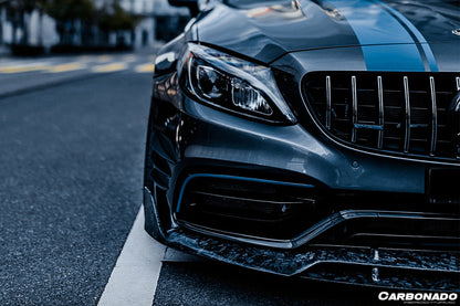 2015-2018 Mercedes Benz W205 C63/S AMG Coupe BR Style Front Lip - Carbonado