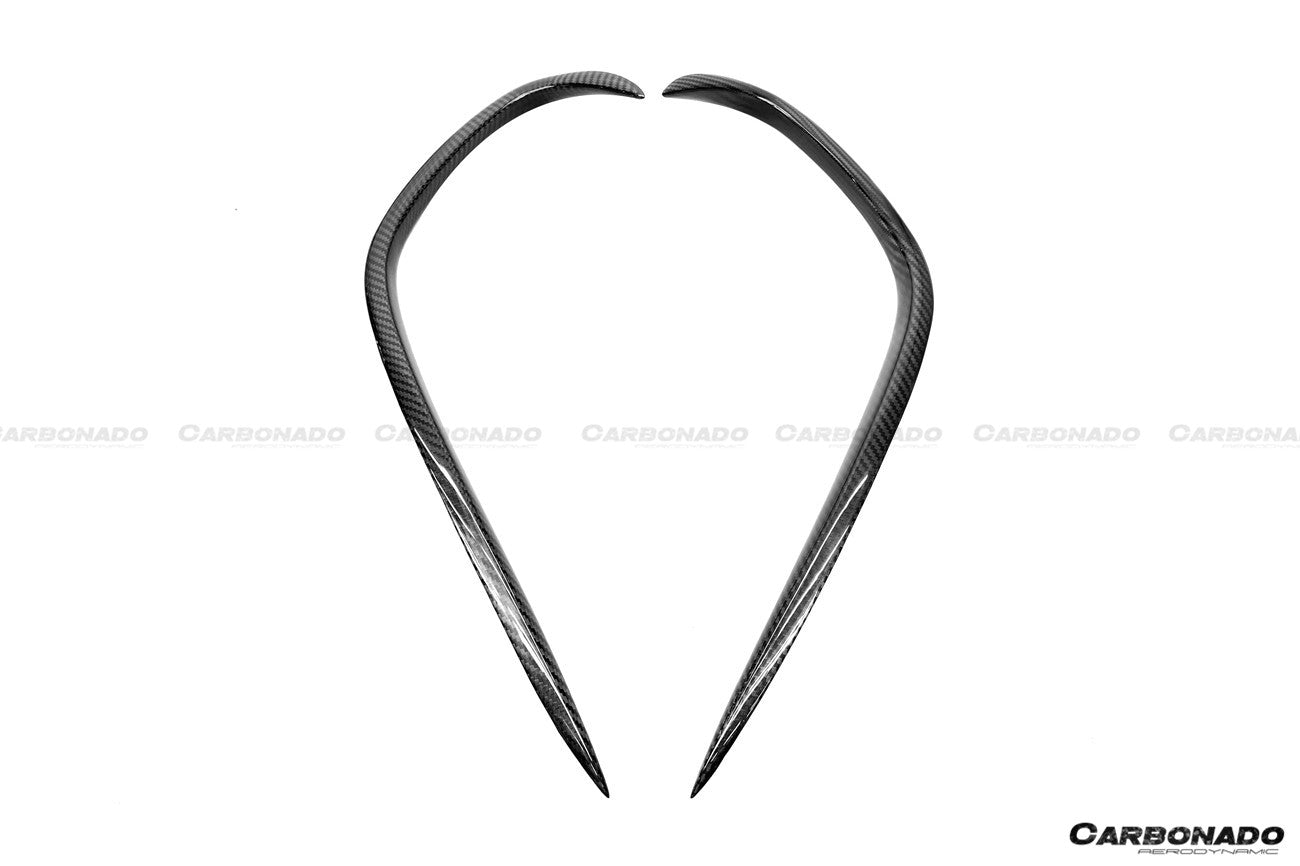 2020-2023 McLaren GT WP Style DRY Carbon Fiber Front Bumper Air Vents - Carbonado
